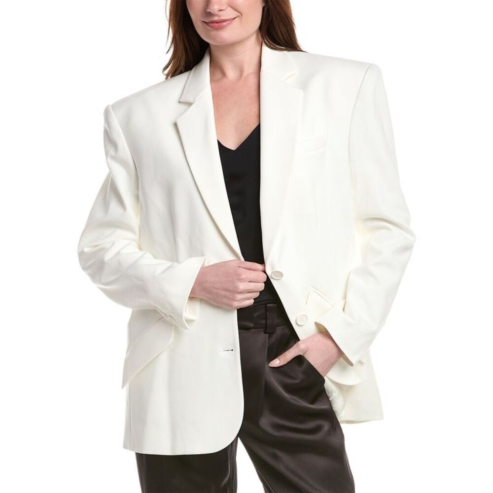 Sans Faff Womens  Adel Oversized Dad Blazer, White